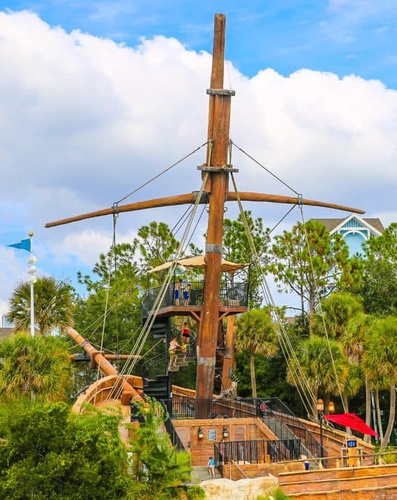 disney yacht and beach club slide