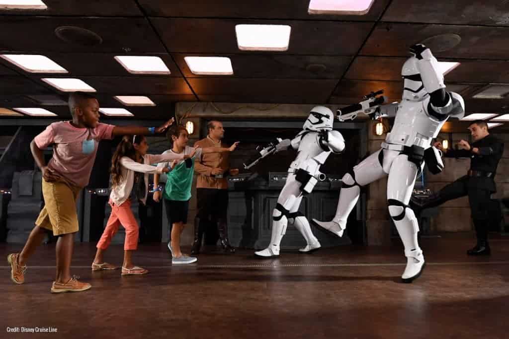 The Disney Fantasy offers Star Wards every day for DIsney Cruise Line passengers in thier kids's club.