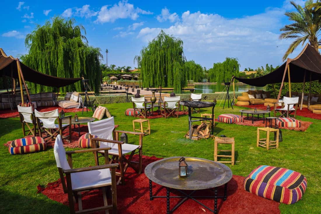 Mandarin Oriental Marrakech has an outdoor hookah lounge