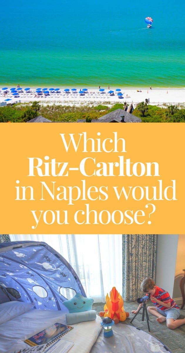 Ritz Carlton Naples offers both a beach resort and a golf resort in Florida's Paradise Coast, both perfect for families.
