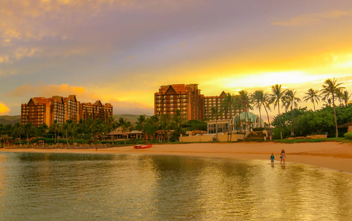 best hawaii resorts aulani sunrise