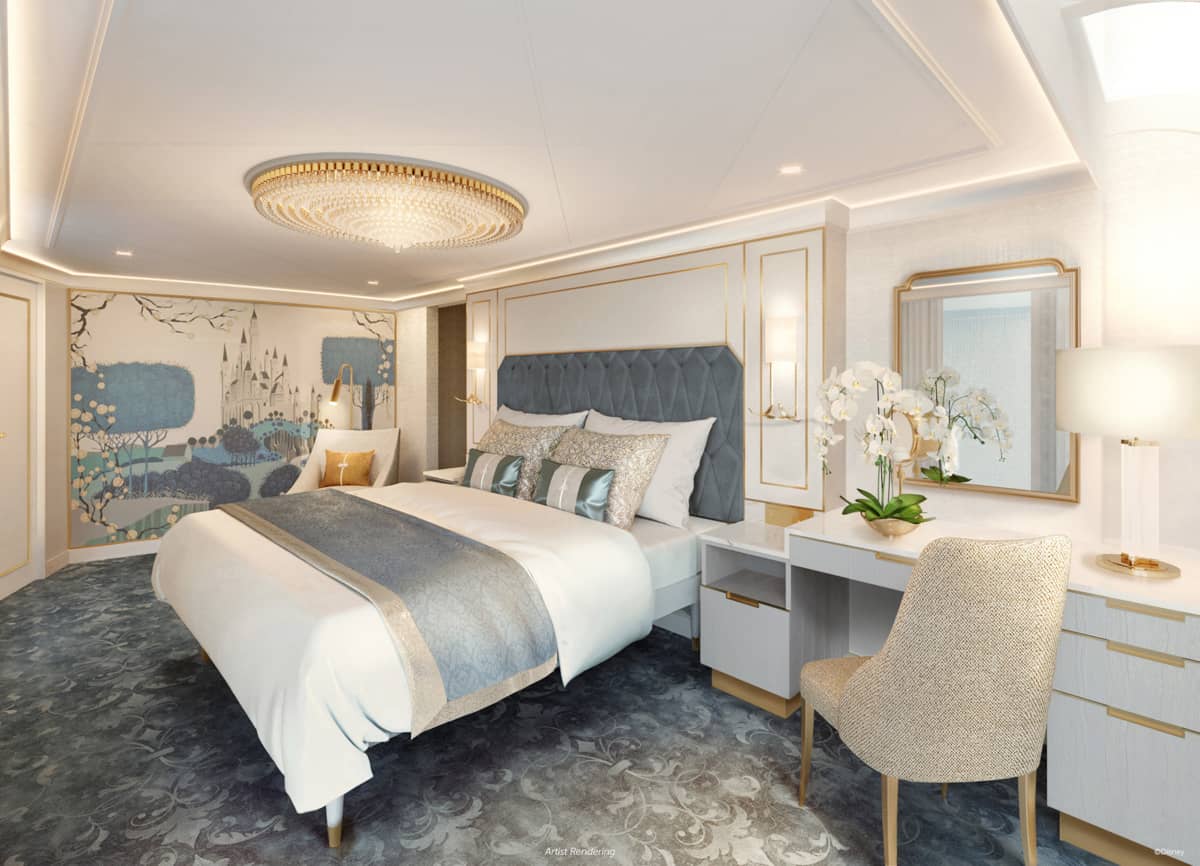 Disney Wish Royal Suite Bedroom