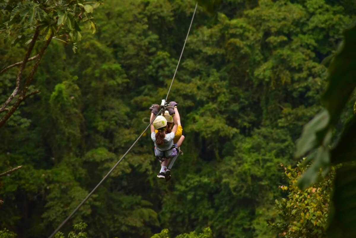 costa rica family zip lining kids