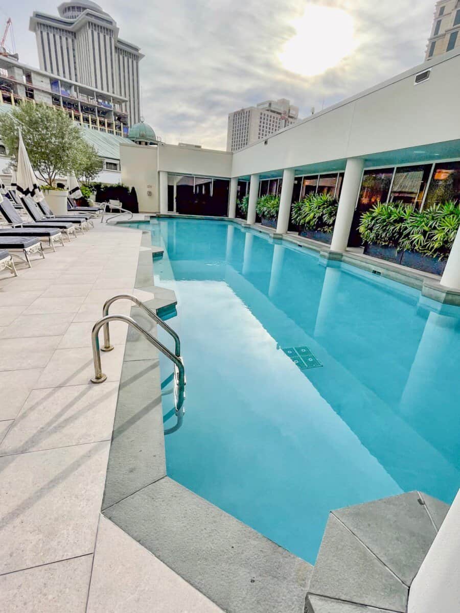 outdoor pool at The Windsor Court New Orleans